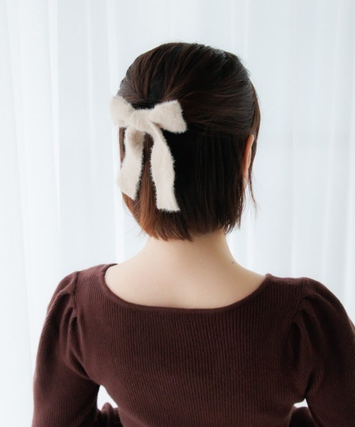 flower（フラワー）の「フラッフィーリボンピン（ヘアピン・レディース・ブラウン/ベージュ/ブラック・FREE）」の12枚目の写真