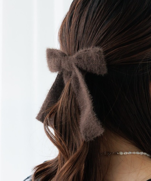 flower（フラワー）の「フラッフィーリボンピン（ヘアピン・レディース・ブラウン/ベージュ/ブラック・FREE）」の15枚目の写真