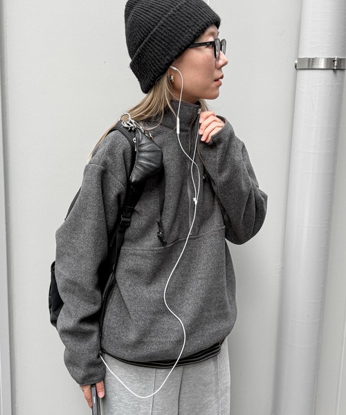 feepur（フェピュール）の「ハーフジップフリース（その他トップス・レディース・チャコールグレー/ブラウン・MEDIUM）」の22枚目の写真