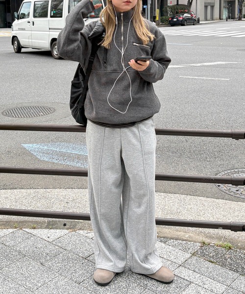 feepur（フェピュール）の「ハーフジップフリース（その他トップス・レディース・チャコールグレー/ブラウン・MEDIUM）」の6枚目の写真