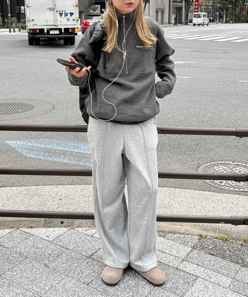 feepur（フェピュール）の「ハーフジップフリース（その他トップス・レディース・チャコールグレー/ブラウン・MEDIUM）」の4枚目の写真