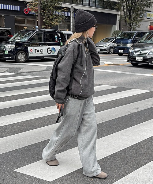 feepur（フェピュール）の「ハーフジップフリース（その他トップス・レディース・チャコールグレー/ブラウン・MEDIUM）」の15枚目の写真