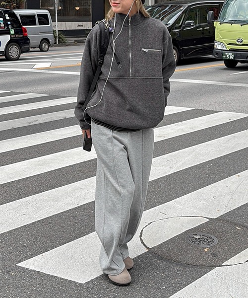 feepur（フェピュール）の「ハーフジップフリース（その他トップス・レディース・チャコールグレー/ブラウン・MEDIUM）」の7枚目の写真