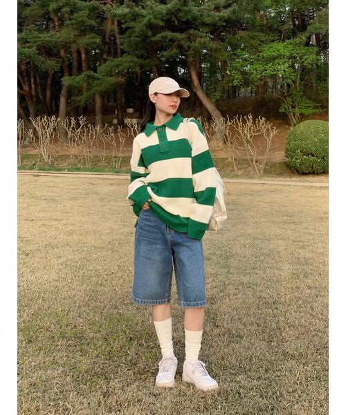 NODU（ノードユー）の「ボールドラグビーアランニット[グリーン]（ニット/セーター・レディース・その他・LARGE/MEDIUM）」の10枚目の写真