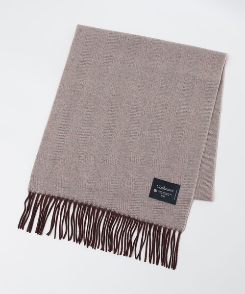 SHIPS: カシミヤ ヘリンボーン リバーシブル マフラー（マフラー