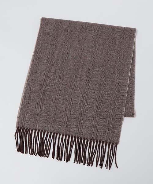 SHIPS: カシミヤ ヘリンボーン リバーシブル マフラー（マフラー