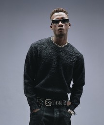 ANDER HUNK(A_[nN)Damaged Shaggy V-neck Knit / _[WVM[VlbNjbg(jbg/Z[^[)