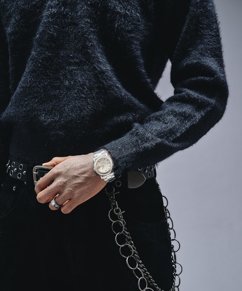 ANDER HUNK（アンダーハンク）の「Damaged Shaggy V-neck Knit / ダメージシャギーVネックニット（ニット/セーター・メンズ・ブラック/カーキ/ブラウン・SMALL/MEDIUM/LARGE）」の12枚目の写真