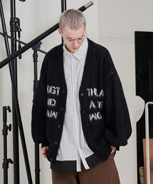 【UNISEX】LOGO JQ CARDIGAN/ロゴジャガードカーディガン