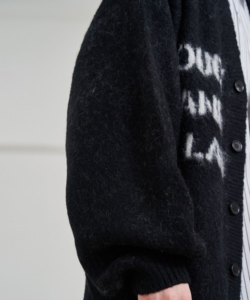 UNISEX】LOGO JQ CARDIGAN/ロゴジャガードカーディガン（カーディガン