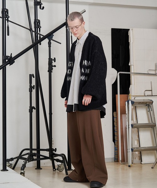 セール】【UNISEX】LOGO JQ CARDIGAN/ロゴジャガードカーディガン