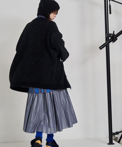SeeSew(シーソー)の「【UNISEX】LOGO JQ CARDIGAN/ロゴジャガードカーディガン(カーディガン/ボレロ・メンズ・ブラック/レッド・M/L)」の6枚目の写真