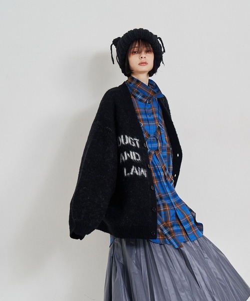 SeeSew(シーソー)の「【UNISEX】LOGO JQ CARDIGAN/ロゴジャガードカーディガン(カーディガン/ボレロ・メンズ・ブラック/レッド・M/L)」の15枚目の写真
