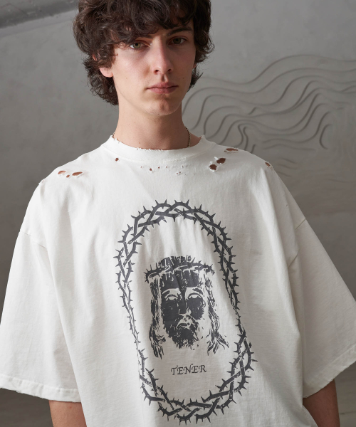 TENER(テネル)の「ジーザス救済T(ホワイト)(Tシャツ/カットソー・メンズ・その他・FREE)」の3枚目の写真