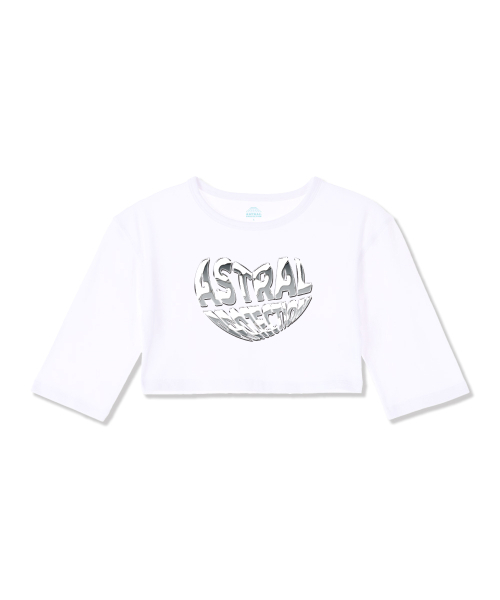 ASTRAL PROJECTION(アストラルプロジェクション)の「クロムハーツ スーピマ スパン 5部袖 ショート クロップTシャツ_ホワイト(Tシャツ/カットソー・レディース・その他・FREE)」の2枚目の写真