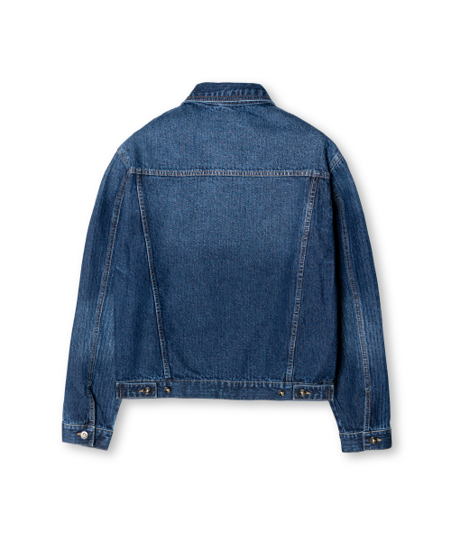 CONNECT KINLOCH（コネクトキンロック）の「ジャカードストライプストレートトラッカー[ブルー]（デニムジャケット・メンズ・ブルー・SMALL/MEDIUM/LARGE）」の8枚目の写真