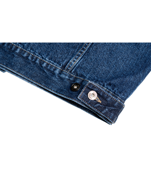 CONNECT KINLOCH（コネクトキンロック）の「ジャカードストライプストレートトラッカー[ブルー]（デニムジャケット・メンズ・ブルー・SMALL/MEDIUM/LARGE）」の5枚目の写真