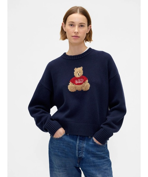 CashSoft カシミヤタッチ ブラナンベア GAPロゴ セーター