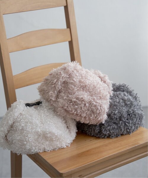 VENCEEXCHANGE（ヴァンスエクスチェンジ）の「シープ風フライトボア（ニットキャップ/ビーニー・レディース・ピンク/グレー/アイボリー/ブラック・FREE）」の4枚目の写真