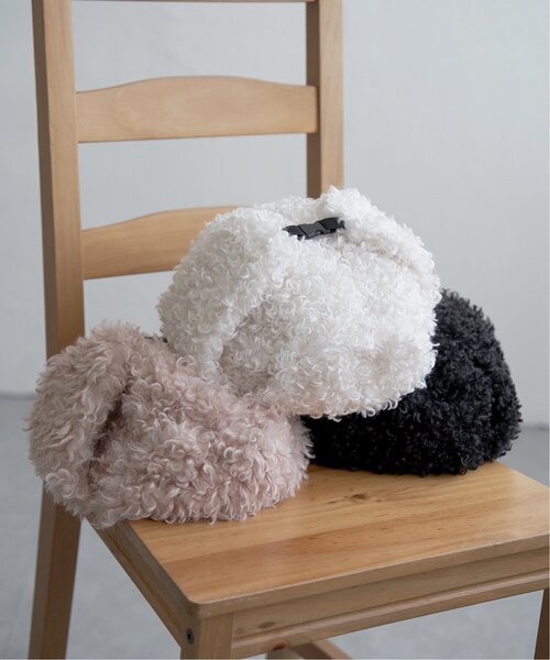 VENCEEXCHANGE（ヴァンスエクスチェンジ）の「シープ風フライトボア（ニットキャップ/ビーニー・レディース・ピンク/グレー/アイボリー/ブラック・FREE）」の2枚目の写真