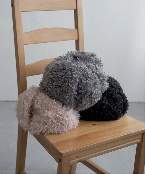 VENCEEXCHANGE（ヴァンスエクスチェンジ）の「シープ風フライトボア（ニットキャップ/ビーニー・レディース・ピンク/グレー/アイボリー/ブラック・FREE）」の9枚目の写真