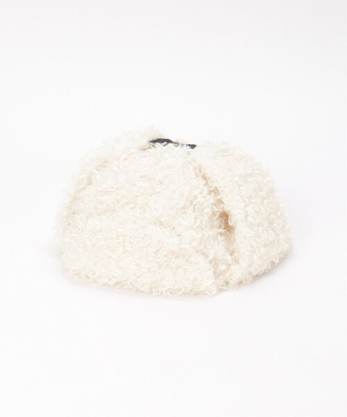 VENCEEXCHANGE（ヴァンスエクスチェンジ）の「シープ風フライトボア（ニットキャップ/ビーニー・レディース・ピンク/グレー/アイボリー/ブラック・FREE）」の13枚目の写真