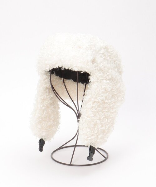 VENCEEXCHANGE（ヴァンスエクスチェンジ）の「シープ風フライトボア（ニットキャップ/ビーニー・レディース・ピンク/グレー/アイボリー/ブラック・FREE）」の14枚目の写真