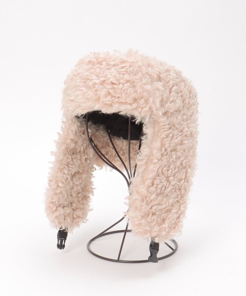 VENCEEXCHANGE（ヴァンスエクスチェンジ）の「シープ風フライトボア（ニットキャップ/ビーニー・レディース・ピンク/グレー/アイボリー/ブラック・FREE）」の16枚目の写真