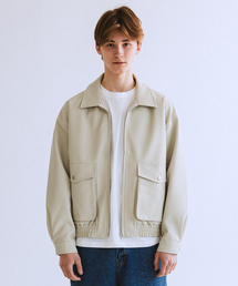 QT8 GARMENTS（キューティーエイトガーメント）の「RG Synthetic Leather Pocket Jacket (Cream)（ライダースジャケット）」