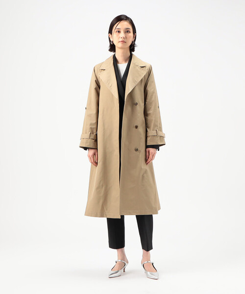 COMME CA(コムサ)の「〔 TALLサイズ 〕 綿ナイロンツイル コート(その他アウター・レディース・ベージュ/ブラック・15号)」の5枚目の写真