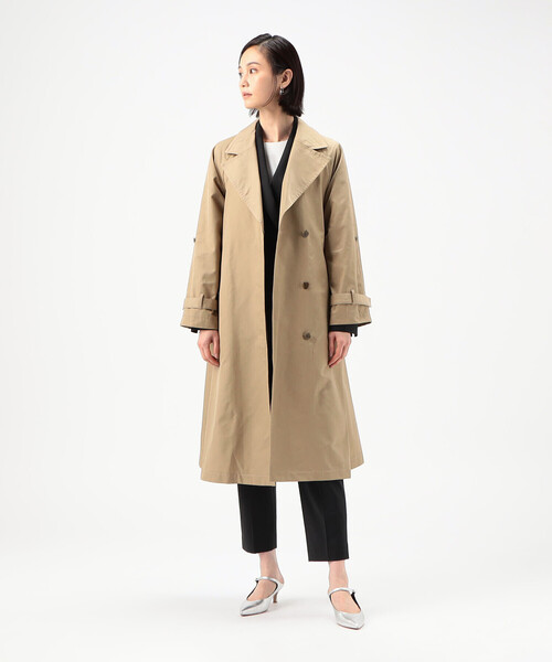 COMME CA(コムサ)の「〔 TALLサイズ 〕 綿ナイロンツイル コート(その他アウター・レディース・ベージュ/ブラック・15号)」の6枚目の写真