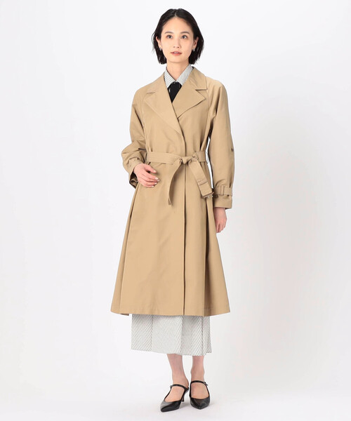 COMME CA(コムサ)の「〔 TALLサイズ 〕 綿ナイロンツイル コート(その他アウター・レディース・ベージュ/ブラック・15号)」の2枚目の写真