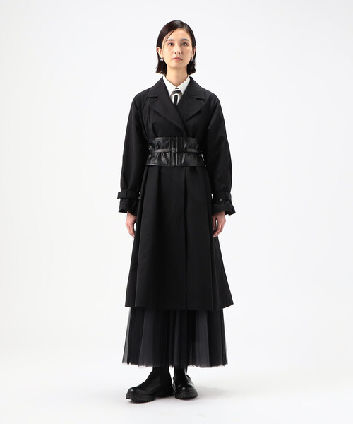 COMME CA(コムサ)の「〔 TALLサイズ 〕 綿ナイロンツイル コート(その他アウター・レディース・ベージュ/ブラック・15号)」の4枚目の写真