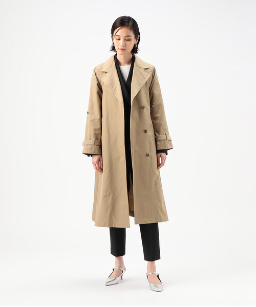 COMME CA(コムサ)の「〔 TALLサイズ 〕 綿ナイロンツイル コート(その他アウター・レディース・ベージュ/ブラック・15号)」の8枚目の写真