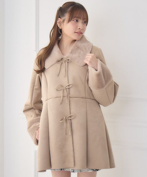 ems excite（エムズエキサイト）の「Fファー襟スエードコート（その他アウター・レディース・ブラウン/ナチュラル・FREE）」の20枚目の写真