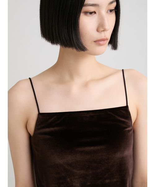 MIESROHE(ミースロエ)の「ベロアカップインキャミ(キャミソール・レディース・ブラウン/アイボリー/ブラック・F)」の10枚目の写真