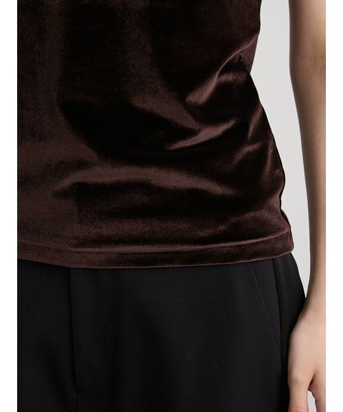 MIESROHE(ミースロエ)の「ベロアカップインキャミ(キャミソール・レディース・ブラウン/アイボリー/ブラック・F)」の12枚目の写真