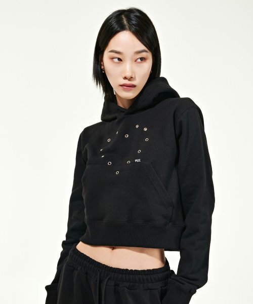 PIECEMAKER(ピースメーカー)の「HEART EYELET HOODIE (BLACK) (2TYPE)(パーカー・レディース・その他・LARGE/MEDIUM)」の4枚目の写真