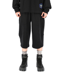 OURPOCKETS（アワーポケッツ）の「Grid Pigment 8-part Wide Fit Sweatpants (Z Black)（その他パンツ）」