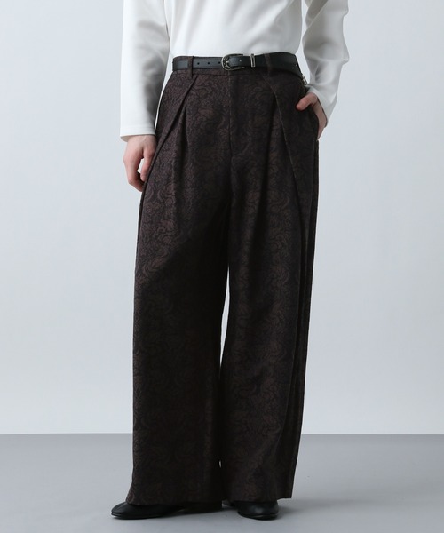 セール】VINTAGEジャガードワイドパンツ(HARE)（スラックス）｜HARE