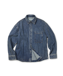 ETCE（イーティーシーイー）の「(BASE) WASHED DENIM SHIRTS (BLUE)（シャツ/ブラウス）」