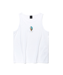 LMN3011（エルエムエヌ3011）の「アイスクリームスリーブレスTシャツ-ホワイト（Tシャツ/カットソー）」
