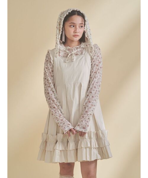 merry jenny（メリージェニー）の「タックフリルミニワンピース（ワンピース・レディース・ピンク/チャコールグレー/アイボリー・FREE）」の22枚目の写真