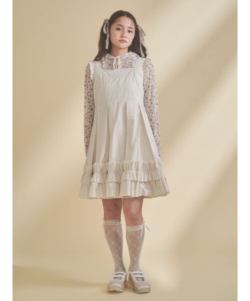 merry jenny（メリージェニー）の「タックフリルミニワンピース（ワンピース・レディース・ピンク/チャコールグレー/アイボリー・FREE）」の21枚目の写真