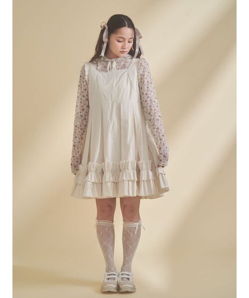 merry jenny（メリージェニー）の「タックフリルミニワンピース（ワンピース・レディース・ピンク/チャコールグレー/アイボリー・FREE）」の20枚目の写真