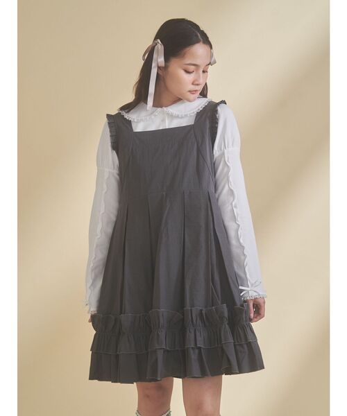 merry jenny（メリージェニー）の「タックフリルミニワンピース（ワンピース・レディース・ピンク/チャコールグレー/アイボリー・FREE）」の19枚目の写真