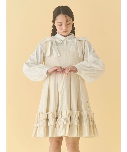 タックフリルミニワンピース（ワンピース）｜merry jenny（メリー