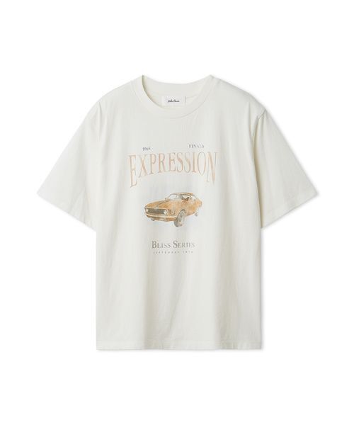 Mila Owen（ミラオーウェン）の「ヴィンテージライクグラフィックTシャツ（Tシャツ/カットソー・レディース・ピンク/ホワイト/チャコールグレー・F）」の2枚目の写真