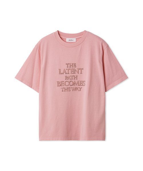 Mila Owen（ミラオーウェン）の「ヴィンテージライクグラフィックTシャツ（Tシャツ/カットソー・レディース・ピンク/ホワイト/チャコールグレー・F）」の3枚目の写真