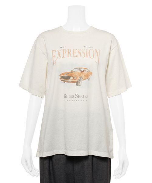 Mila Owen（ミラオーウェン）の「ヴィンテージライクグラフィックTシャツ（Tシャツ/カットソー・レディース・ピンク/ホワイト/チャコールグレー・F）」の11枚目の写真